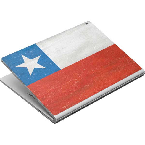 Chile Flag Distressed Surface Book Skin